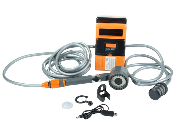 Portable electric tourist shower usb pump camping car