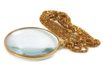 Reading glass gold neck 5x elegant
