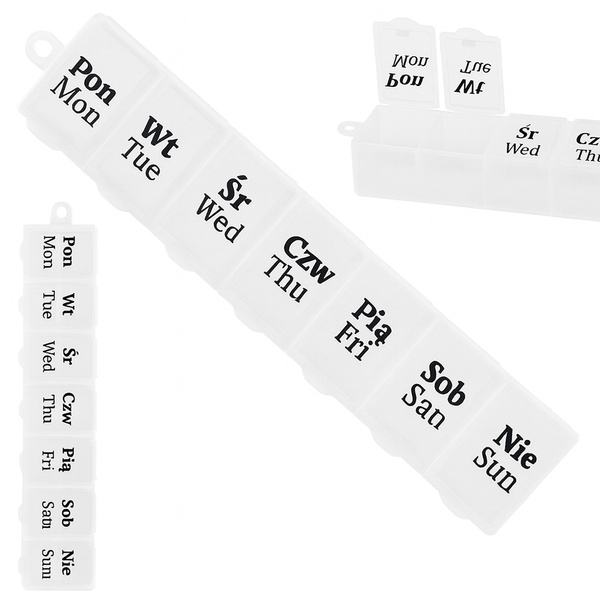 Vsebnik za zdravila tedenska kaseta za zdravila organizator dodatkov 7 dni