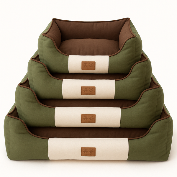 RECTANGULAR PET BED M GREEN (30)