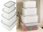 Kitchen food containers with basket container with seal 4 pcs