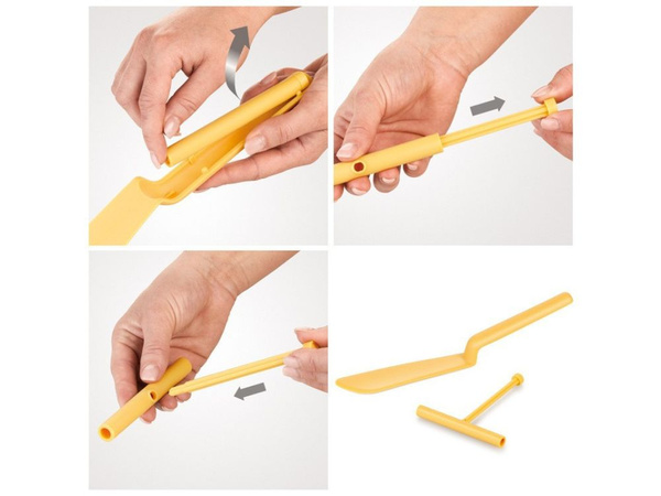 Pannkoogilabidas koos veeretuspulgaga pannkoogiomlettide valmistamiseks