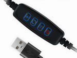 Spiralna LED namizna svetilka, 3 barve svetlobe, USB nadzor svetlosti