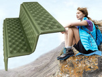 Foam folding hiking mat thermal seating carimata in the mountains