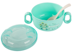 Barošanas piederumu komplekts bērnu ēdiena trauks ar rokturiem karote