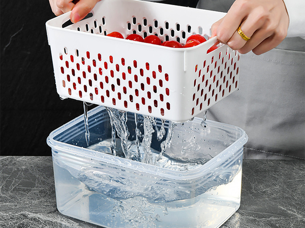 Kitchen food containers with basket container with seal 4 pcs