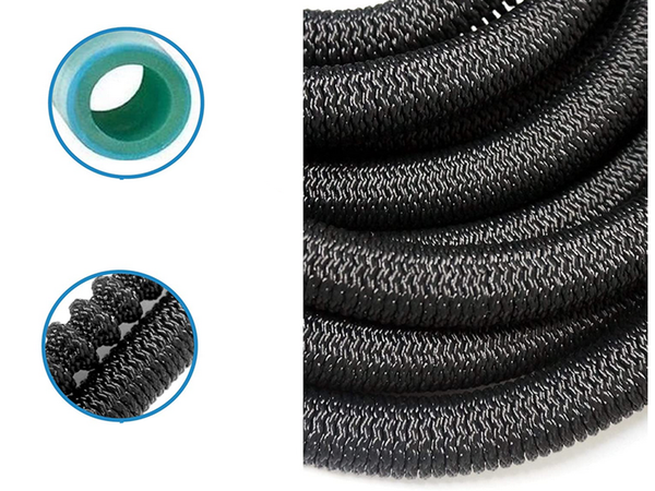 Manguera de jardín 30 m enganches elásticos gancho para pistola