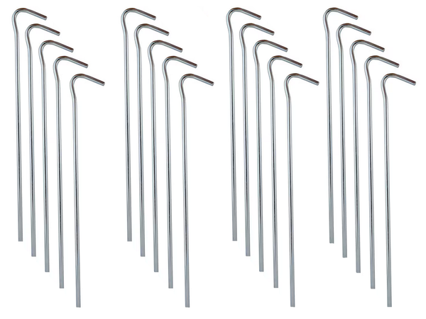 Tent piles holidays anchor pins steel 18cm 20pcs hook & loop pegs