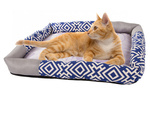 Lit pour chat matelas de couchage griffoir parc pour chat s