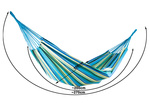 Hamac de jardin double xxl touristique housse rayée 200 x 150 large