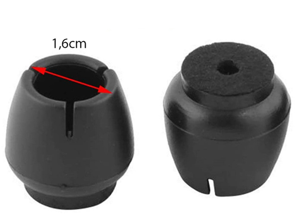 Chair leg caps felt 12-16mm black 16pcs