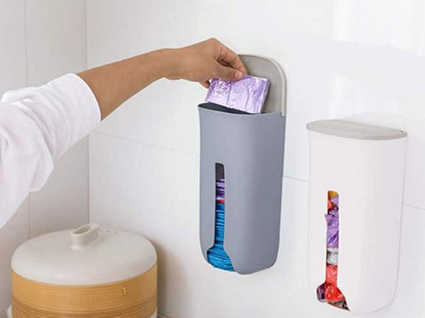 Papelera para bolsas organizador de bolsas de cocina para la pared