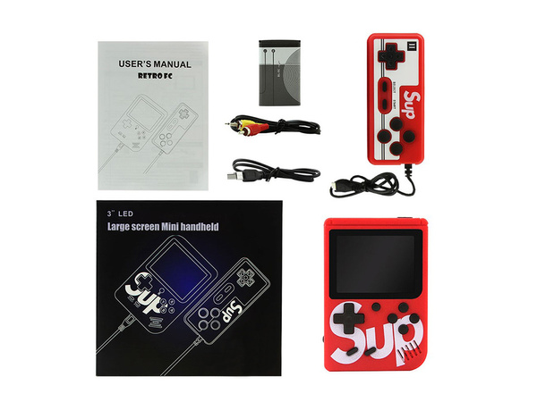 Retro mini nešiojamoji konsolė 400 žaidimų 3.0 tv žaidimų dėžutė žaidimai nuotolinio valdymo pultelis