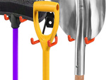 Crochet double porte-outils atelier vélo au garage