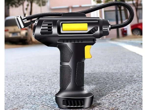 Autó kompresszor kerék felfúvó pisztoly 12v 120w 10 bar led