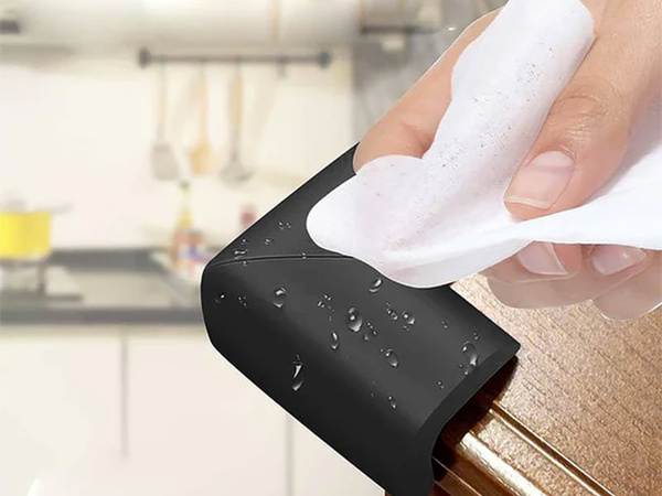 Möbel-eckenfläche für möbelkanäle schwarze aufkleber x4