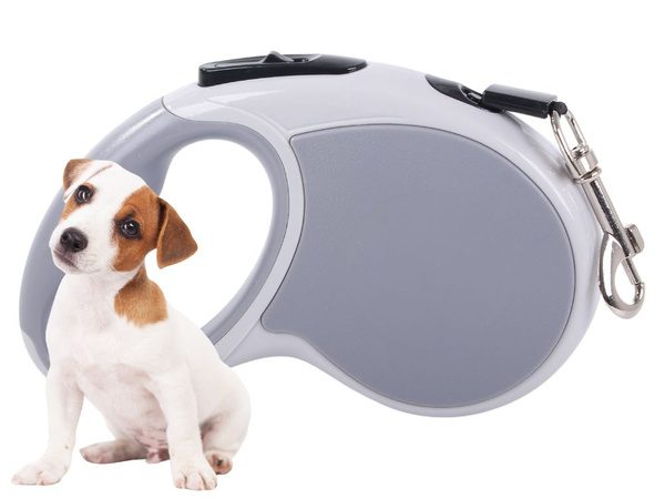 Laisse automatique 5m pour chien jusqu'à 15kg avec cadenas strong long