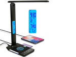 Светодиодная настольная лампа школьные часы usb qi зарядное устройство