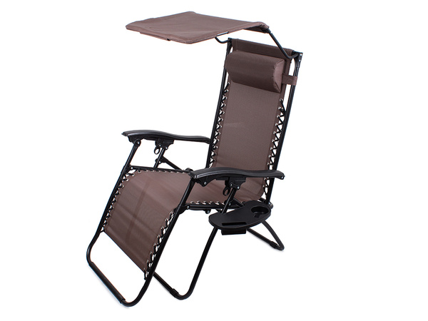 Folding beach chair zero gravity 2in1 chair with canopy