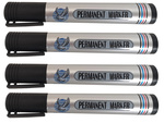 Permanent marker pen black waterproof round