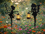 2 x LAMPĂ SOLARĂ DECORATIVĂ CU SENSOR DE AMURG LANTERNĂ DECORATIVĂ ELF FAIRY