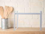 Estante metálico de un nivel para encimera de cocina organizador de cocina soporte de altillo