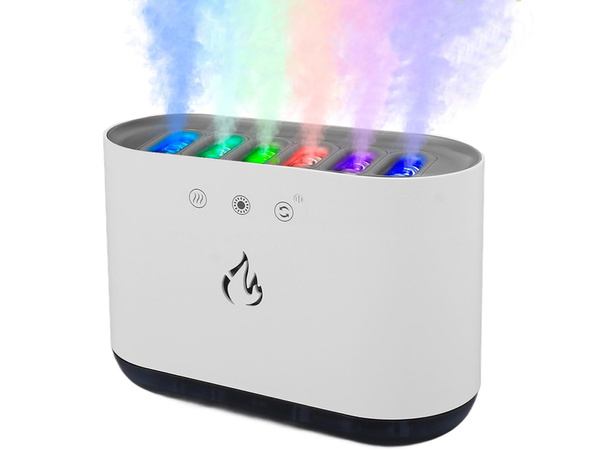 Compin aire difusor humidificador led lámpara rgb aromaterapia 6 boquillas
