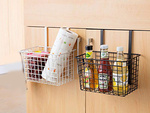 Panier métal organisateur de porte étagère de cuisine suspendue