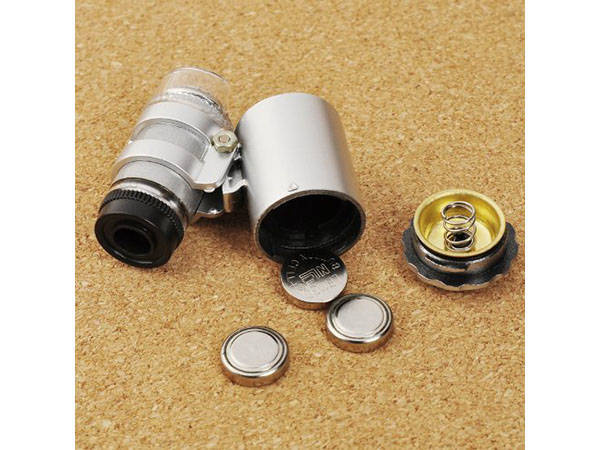 Microscopio lupa joyero 60x led uv profesional