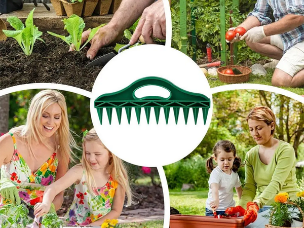 Macetero de jardín con punzón manual de 12 agujeros