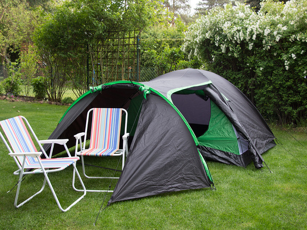 Touring tent 3 persons 2 entrances mosquito net camping waterproof