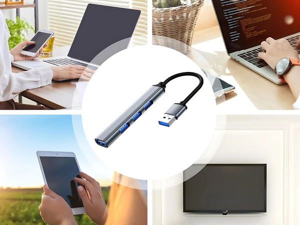 Séparateur usb 3.0 5gb/s hub adapter station 4x usb 3.0 ports