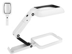 Jeweller's desk magnifier large 3x 18 led foldable