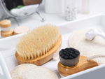 Brosse de massage pour le corps sec humide naturel