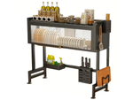 Secador de platos, cubiertos y taleres gran escurridor armario organizador 85 cm