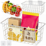 Hanging basket metal organiser hanging shelf white strong