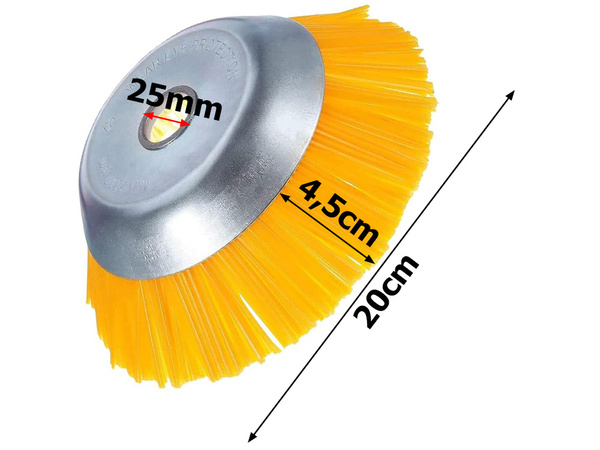 Rezacia kefa na čistenie dlažby nylonová kefa 200 mm