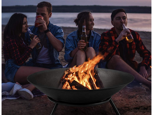 Vrtno ognjišče veliko stojalo za poker žar ogenj 55 kotliček