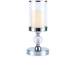 Candle holders glamour metal crystal glass set chrome 3 pcs