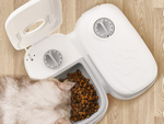 Double bowl for dog cat automatic food dispenser timer large