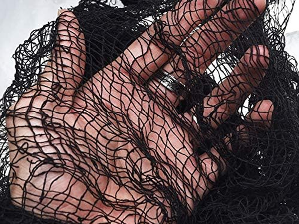 Mākslīgs liels melns melns zirnekļa tīkls halovīna rotājums 2 gab.