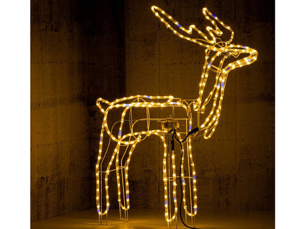 Svietiaci sob 216 led vianočná dekorácia veľká záhrada s pohyblivou hlavou