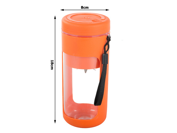 Přenosný bezdrátový USB mixér na smoothie, drtič ledu, šňůrka na krk