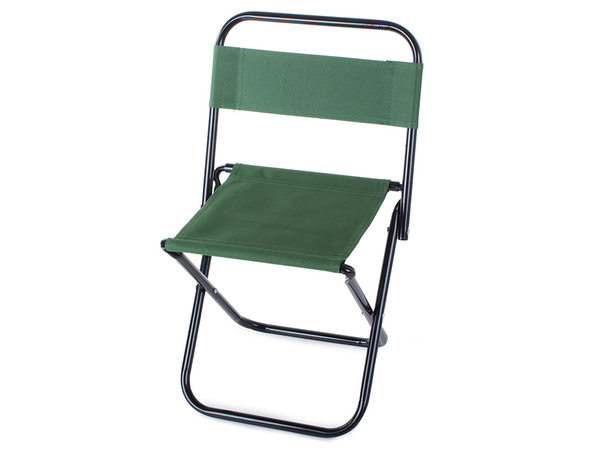 Folding tourist chair with backrest