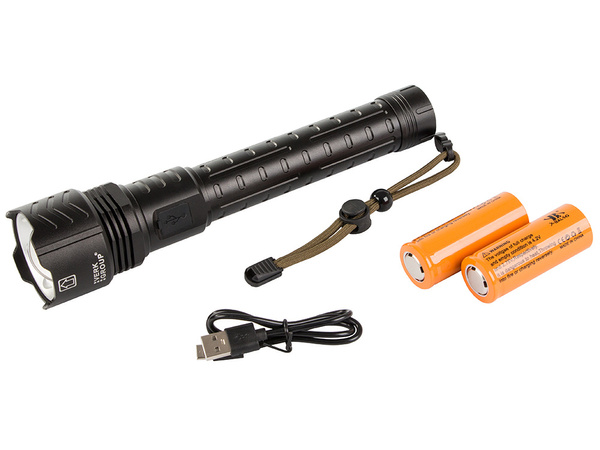 Karinis policijos žibintuvėlis cree xhp160 galia