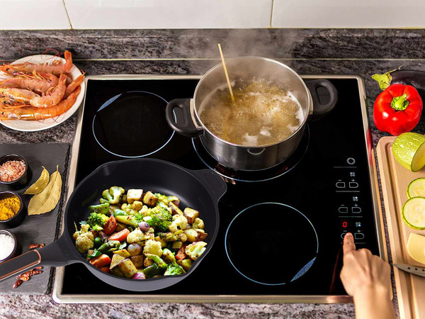 Garnek rondel głęboki z pokrywką indukcja gaz powłoka non stick 4l