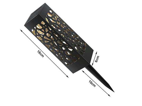 Záhradná lampa solárna dekoratívna sada 4 kusov senzor súmraku