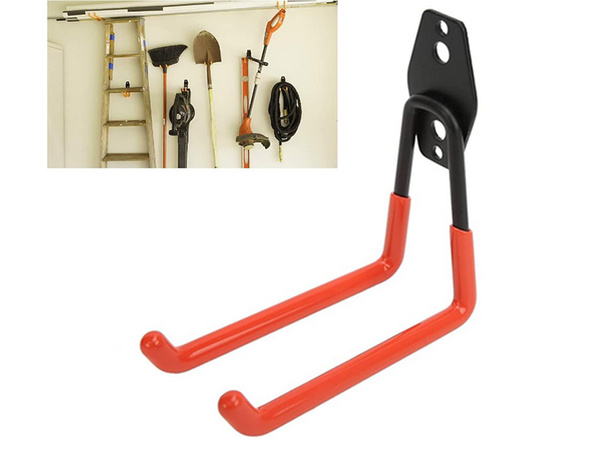 Crochet double porte-outils atelier vélo au garage