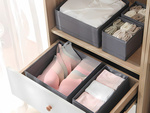 Textile organiser clothes clothes shoe box drawer grey