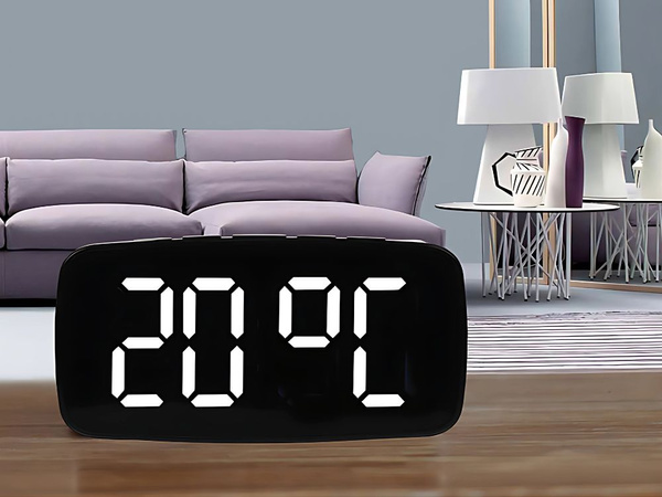 Electronic alarm clock with vibration pad led digital mains alarm